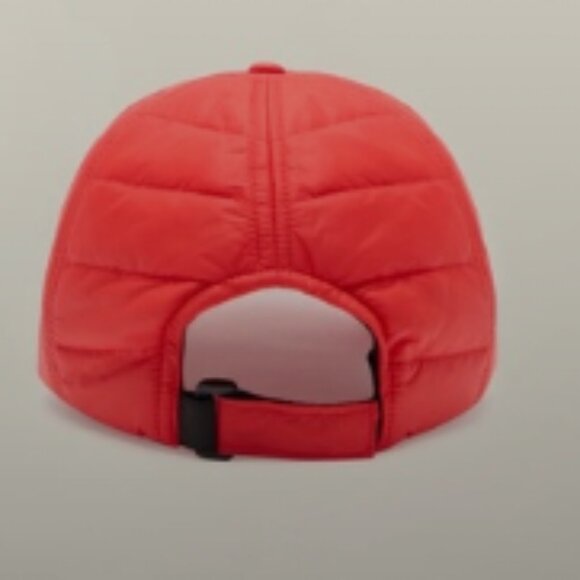 SAVE THE DUCK LEIGHTON QUILTED BASEBALL CAP IN FIERY RED - Picture 3 of 10